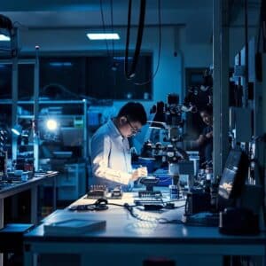 a man working in a lab